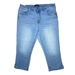 d.jeans Capri Pants Womens Size 14 Blue Light Wash Denim